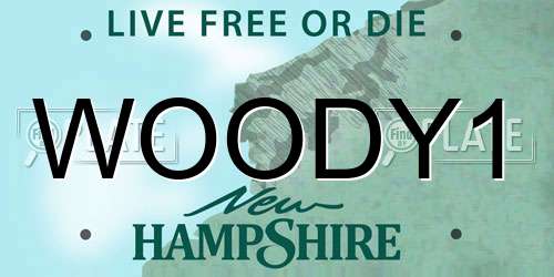 WOODY1 New Hampshire License Plate