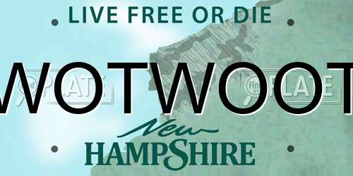 WOTWOOT New Hampshire License Plate