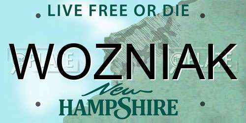 WOZNIAK New Hampshire License Plate
