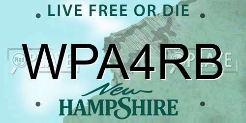 WPA4RB New Hampshire License Plate
