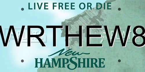 WRTHEW8 New Hampshire License Plate
