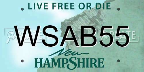 WSAB55 New Hampshire License Plate
