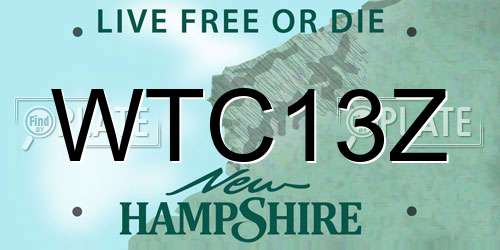 WTC13Z New Hampshire License Plate