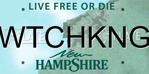 WTCHKNG New Hampshire License Plate