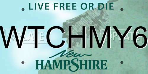 WTCHMY6 New Hampshire License Plate