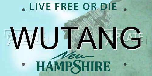WUTANG New Hampshire License Plate