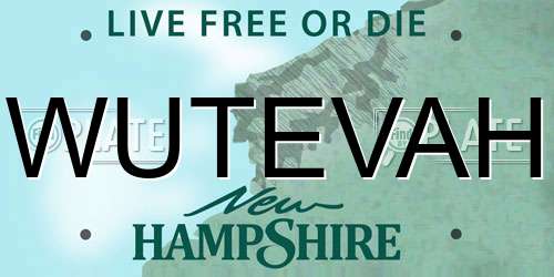 WUTEVAH New Hampshire License Plate