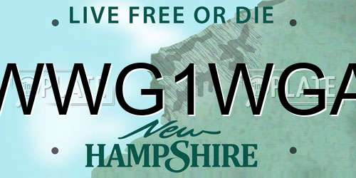 WWG1WGA New Hampshire License Plate