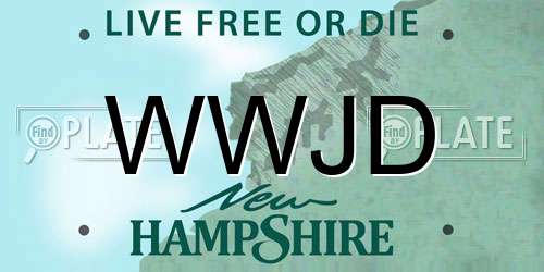 WWJD New Hampshire License Plate