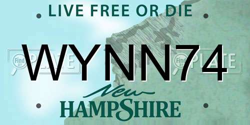 WYNN74 New Hampshire License Plate