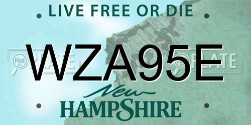 WZA95E New Hampshire License Plate