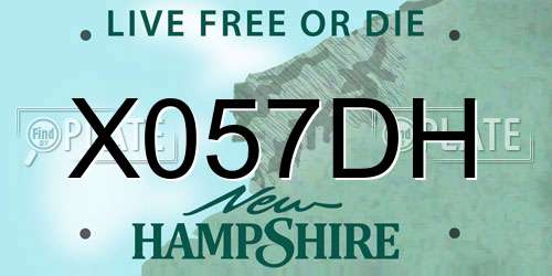 X057DH New Hampshire License Plate