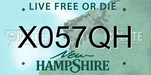 X057QH New Hampshire License Plate