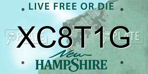 XC8T1G New Hampshire License Plate