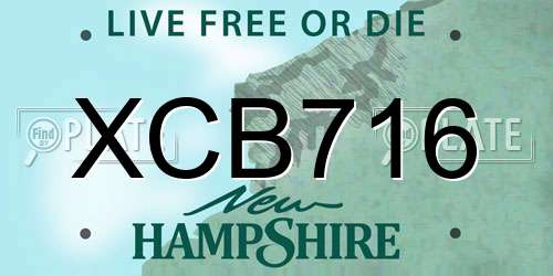 XCB716 New Hampshire License Plate