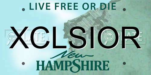 XCLSIOR New Hampshire License Plate