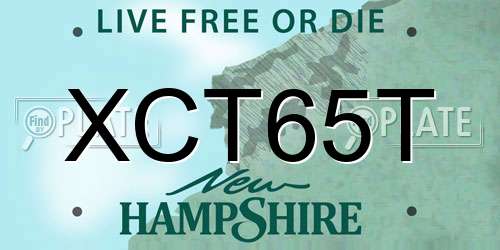 XCT65T New Hampshire License Plate