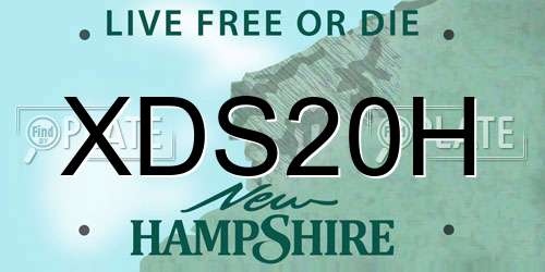 XDS20H New Hampshire License Plate