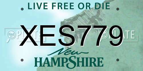 XES779 New Hampshire License Plate