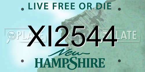 XI2544 New Hampshire License Plate