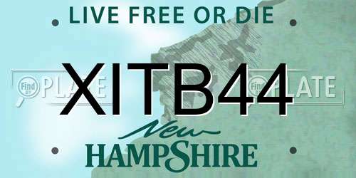 XITB44 New Hampshire License Plate