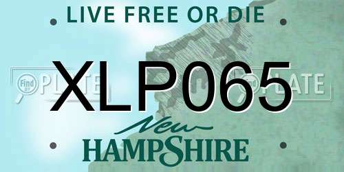 XLP065 New Hampshire License Plate