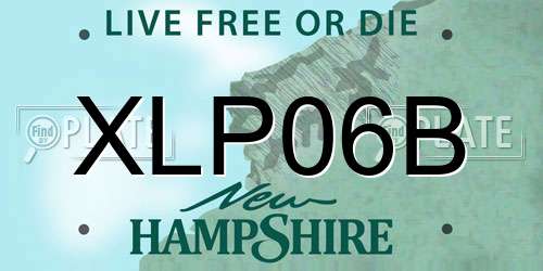 XLP06B New Hampshire License Plate