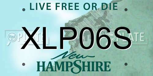 XLP06S New Hampshire License Plate