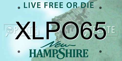 XLPO65 New Hampshire License Plate