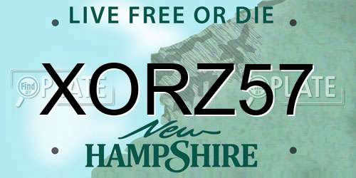 XORZ57 New Hampshire License Plate