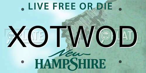 XOTWOD New Hampshire License Plate