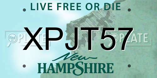 XPJT57 New Hampshire License Plate
