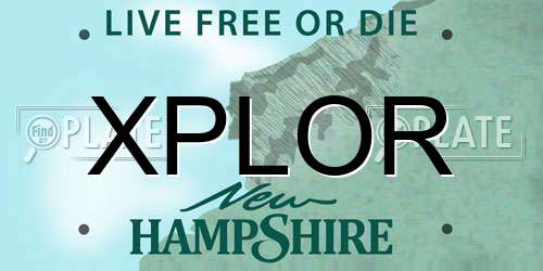 XPLOR New Hampshire License Plate