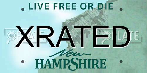 XRATED New Hampshire License Plate