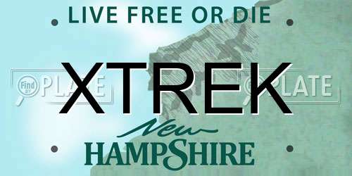 XTREK New Hampshire License Plate