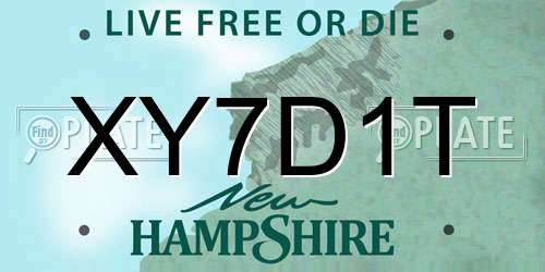 XY7D1T New Hampshire License Plate