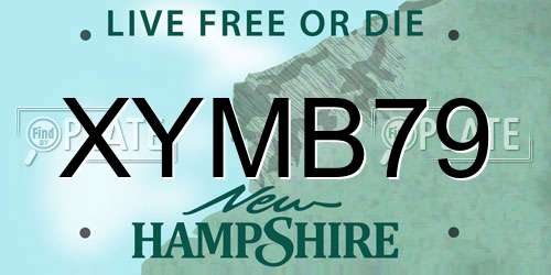 XYMB79 New Hampshire License Plate