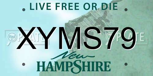 XYMS79 New Hampshire License Plate