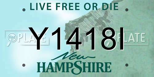 Y1418I New Hampshire License Plate