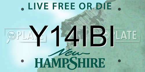 Y14IBI New Hampshire License Plate