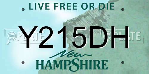 Y215DH New Hampshire License Plate