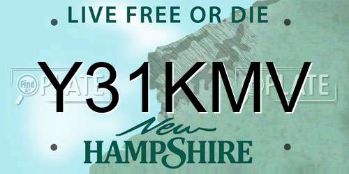 Y31KMV New Hampshire License Plate