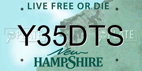 Y35DTS New Hampshire License Plate