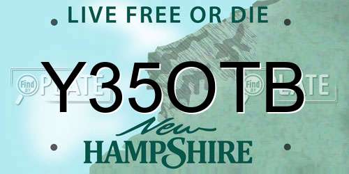 Y35OTB New Hampshire License Plate