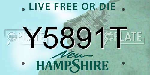 Y5891T New Hampshire License Plate