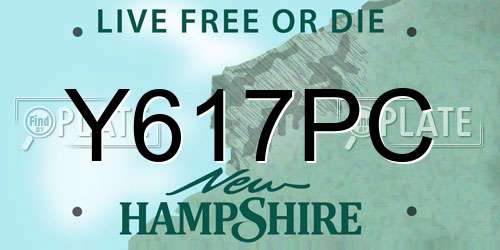 Y617PC New Hampshire License Plate