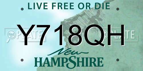 Y718QH New Hampshire License Plate