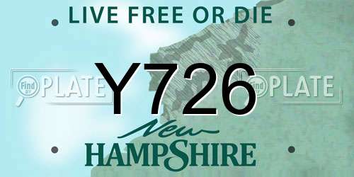 Y726 New Hampshire License Plate