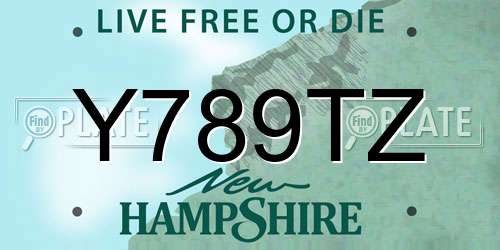 Y789TZ New Hampshire License Plate