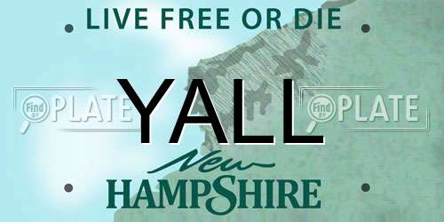 YALL New Hampshire License Plate